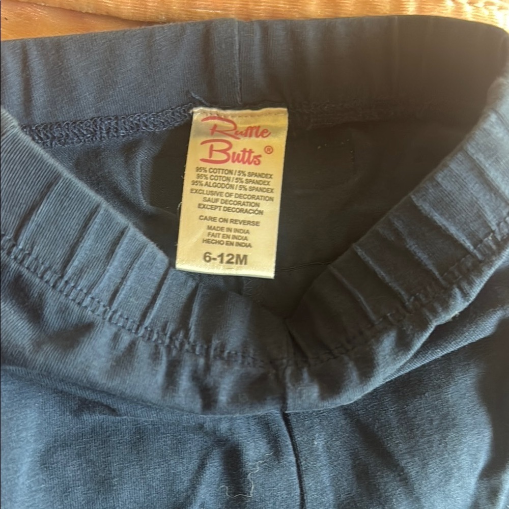 Ruffle Butts| Navy Ruffle Legging - Picture 4 of 5